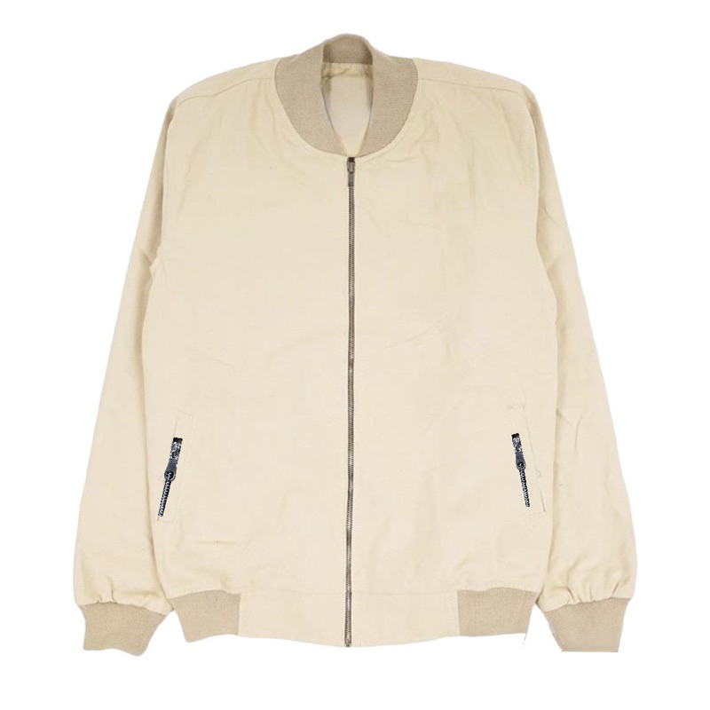 Okva CREAM BOMBER Jacket // Men Women Jacket // Men Women BOMBER Jacket ...