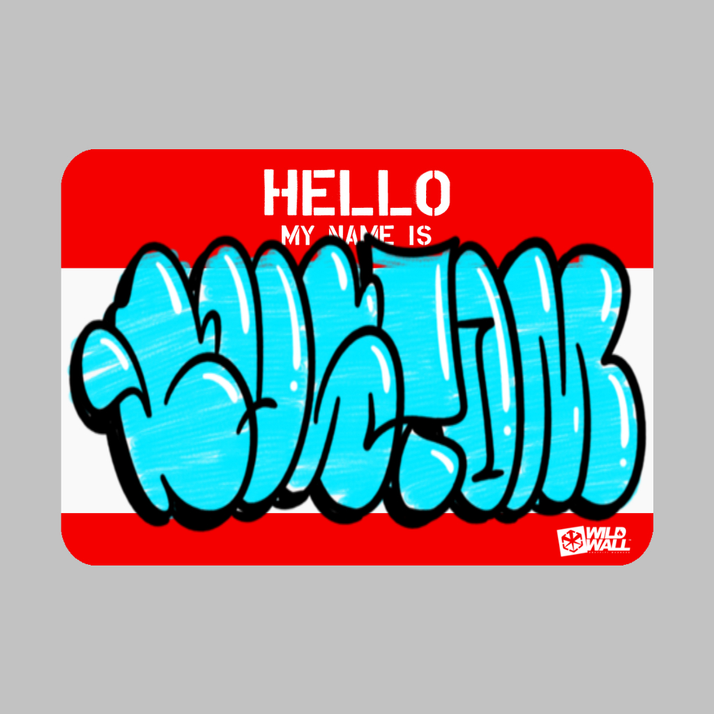 Hello My Name Is Sticker Graffiti