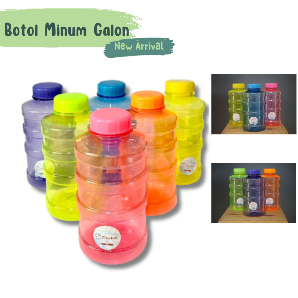 Plastic Gallon Bottle, 1 Liter Colorful Pikko Drinking Bottle / BPA ...