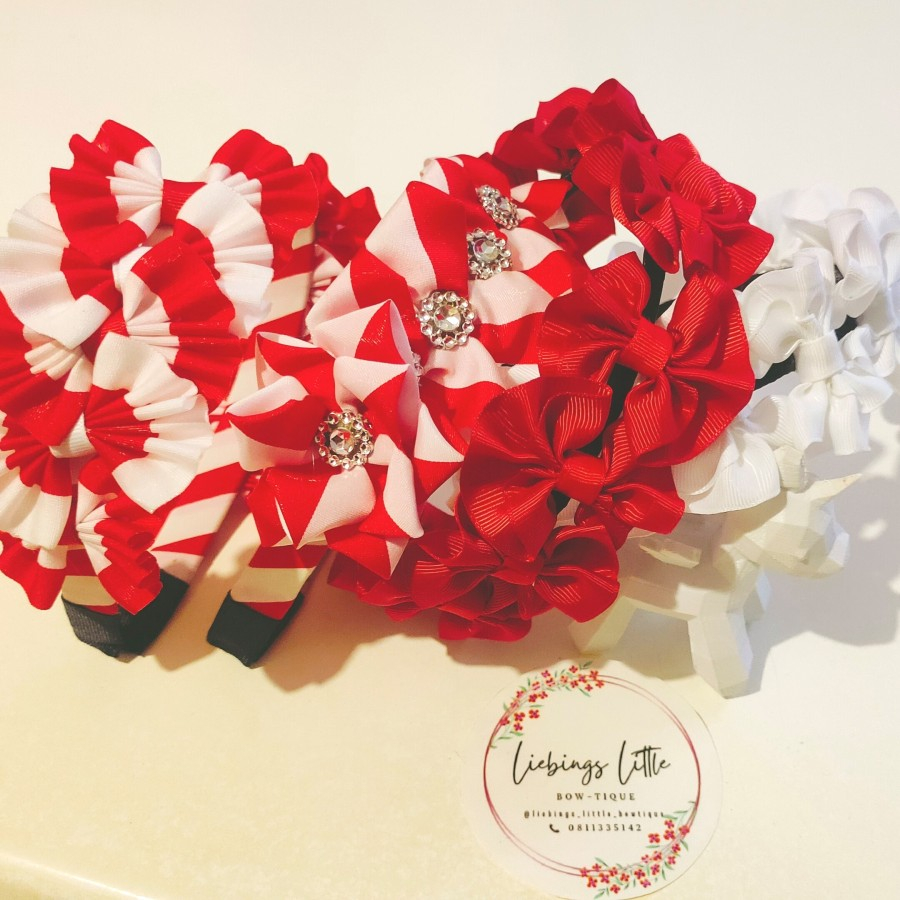 Merah Putih Red And White Velvet Headbands Ri Anniversary Headband 