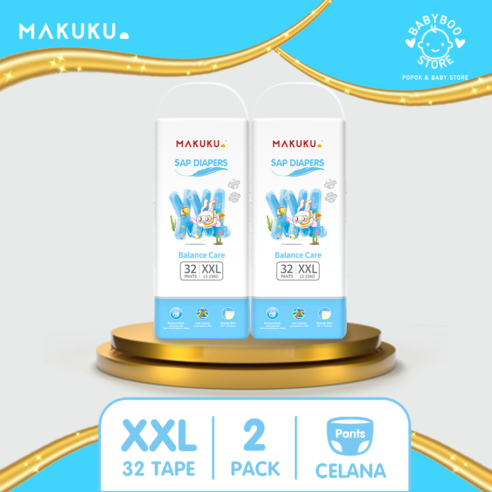 [2Pack] Makuku SAP Diapers Balance Care Pants XXL32 Diaper Pants Anti