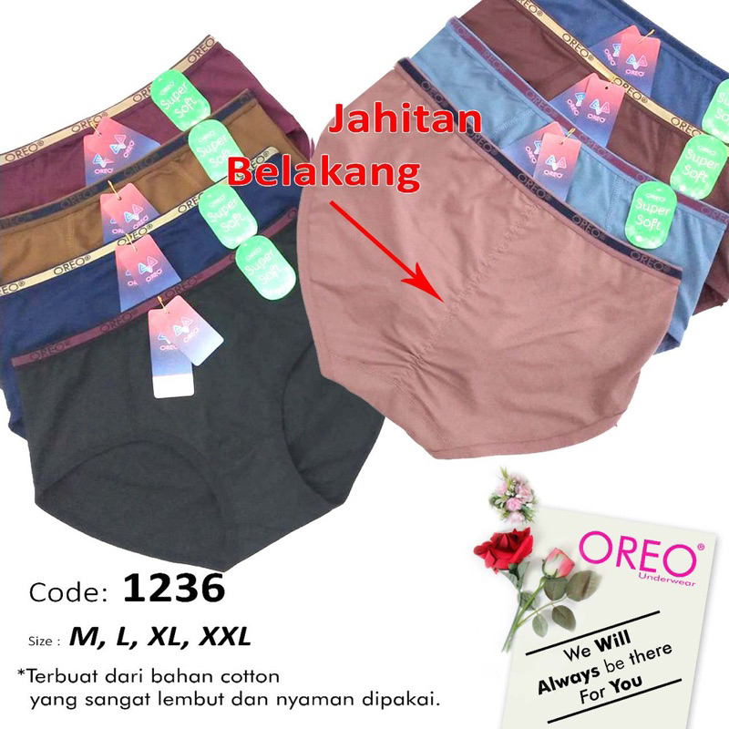 (6pcs) Cd Women's Panties OREO Bf1236 supersoft | Shopee Malaysia