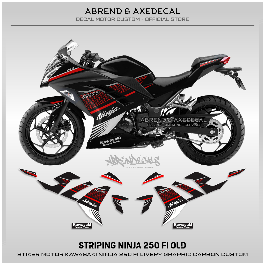 Striping NINJA 250 FI GARFIS CARBON KRT Variation/KAWASAKI NINJA FI OLD