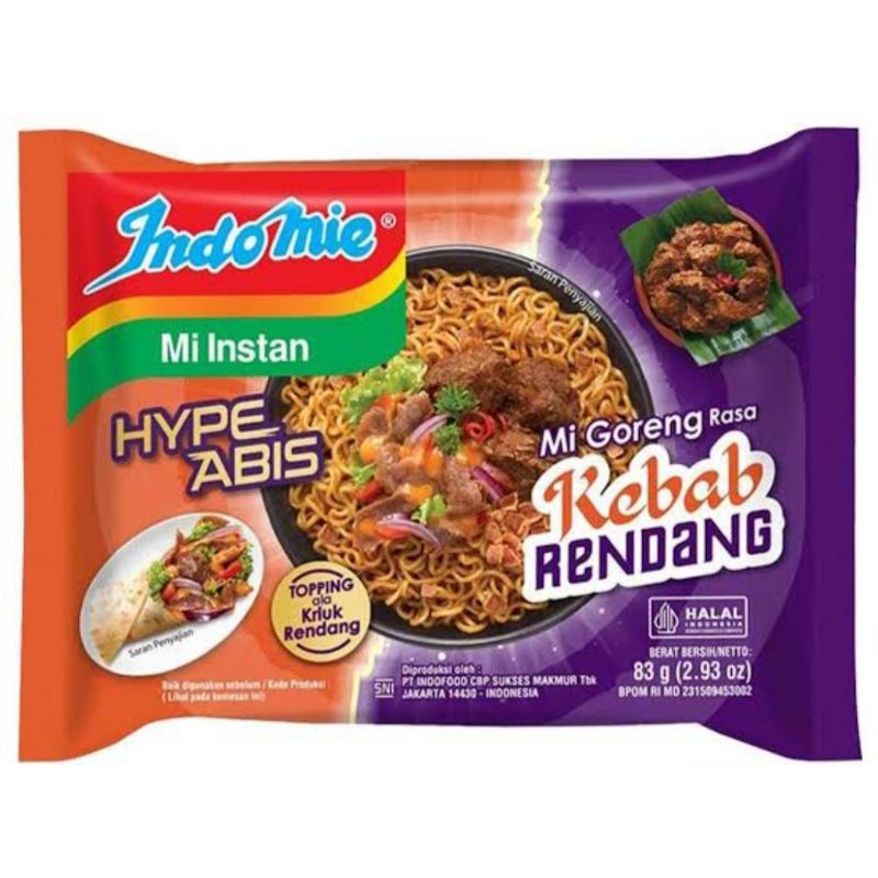 Indomie rendang kebab Flavor 83gr | Shopee Malaysia