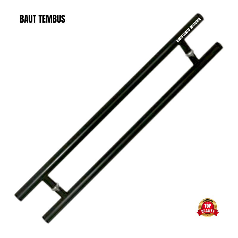 HITAM House door handle through bolt door handle 120cm 150cm full black ...