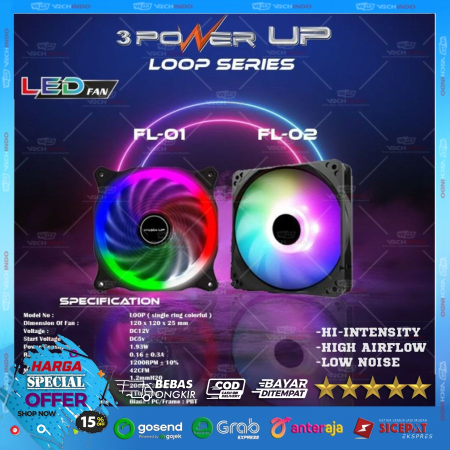 Fan Casing - Power UP loop 2 Flow 02 - FL02/12Cm RGB | Shopee Malaysia