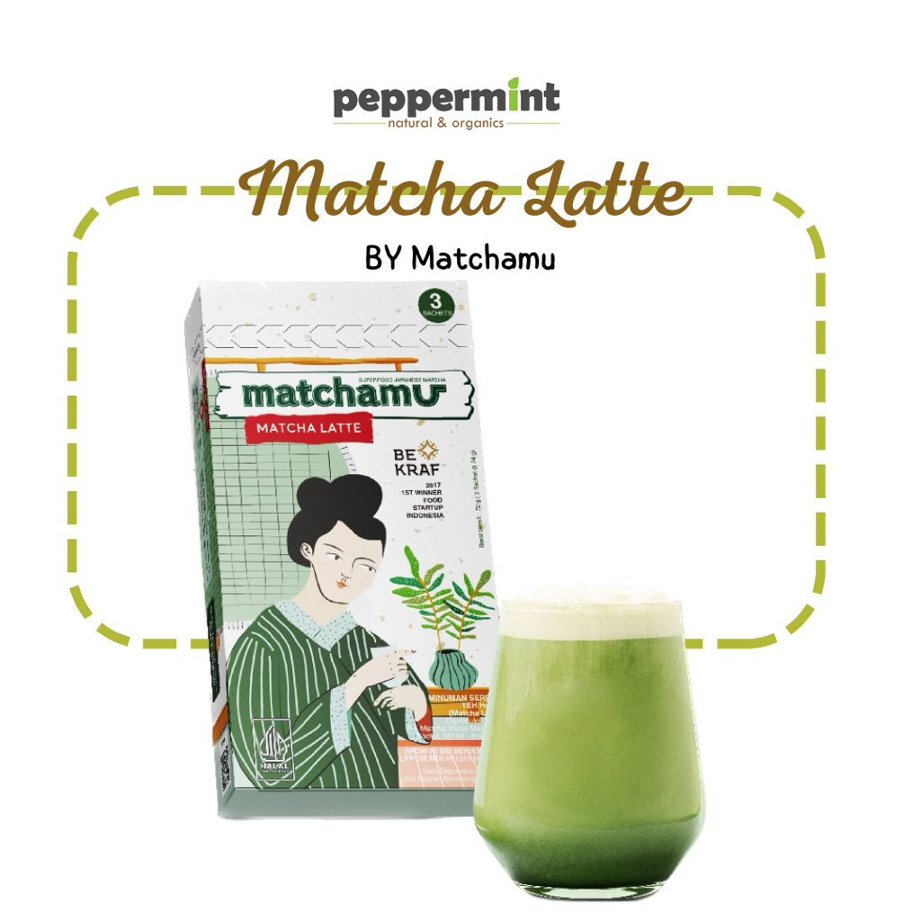 Matchamu Matcha Latte Box Sachet contains 3 / Matcha Latte Powder Drink ...