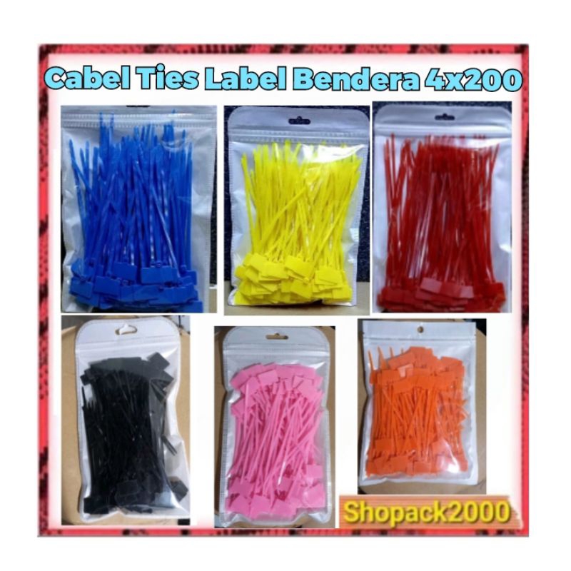 Cable Ties Flag Label Ties 4x200mm/flag Cable Ties Shopee Malaysia