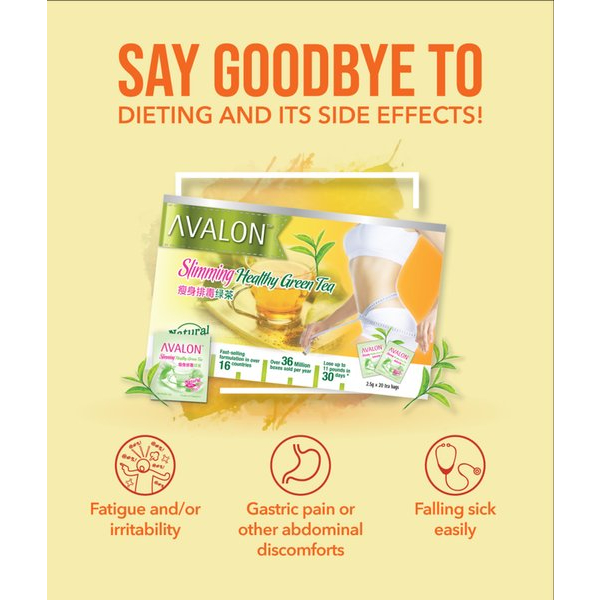 Avalon Slimming Healthy Green Tea 20s Box Diet Tea 100 Natural Herbal Slimming Diet Fat Burner