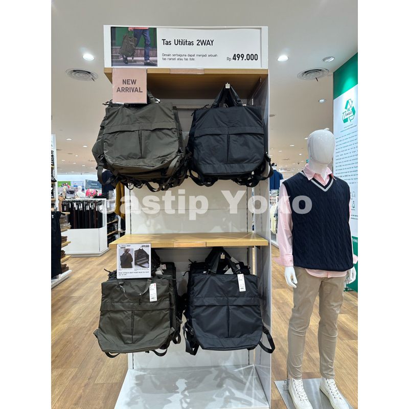 Uniqlo 2WAY Utility Bag Shopee Malaysia