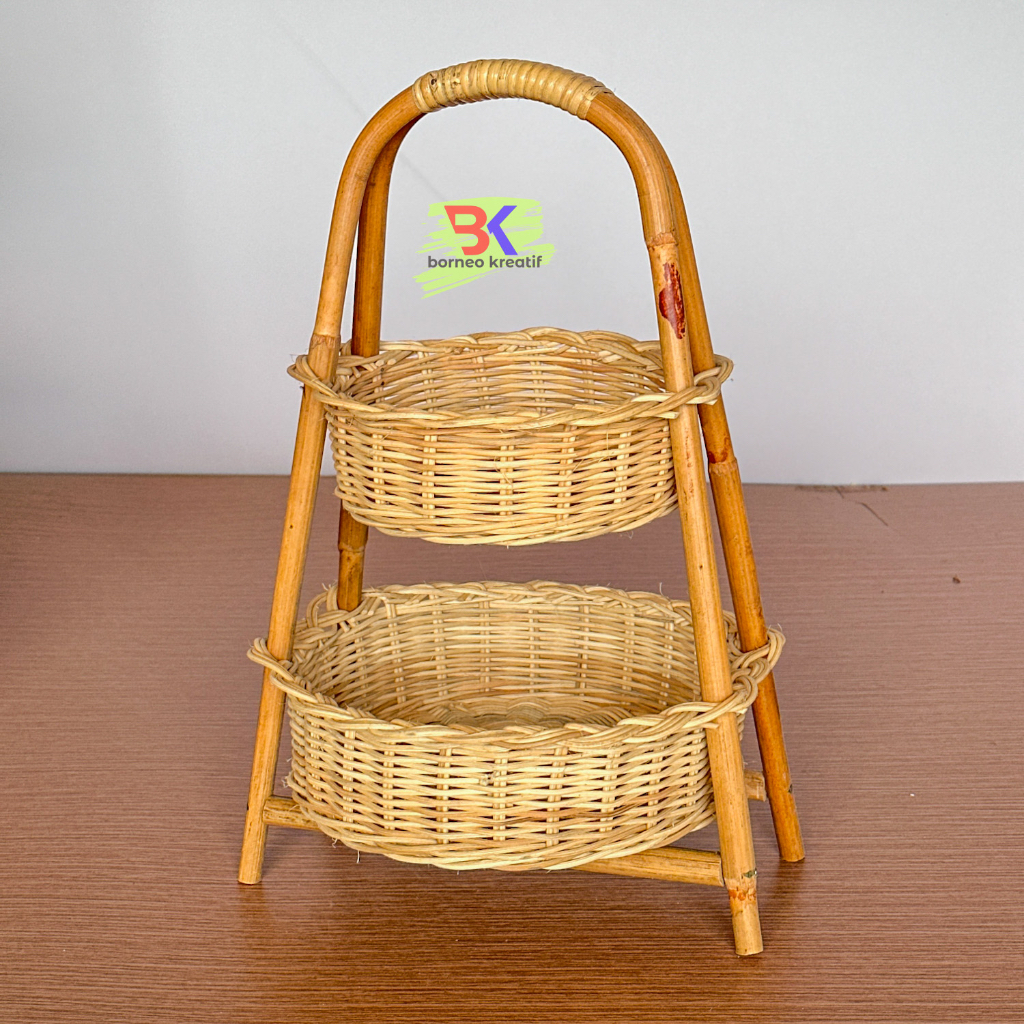 Onion Rack Basket Spice Rack Rattan Egg Rack Spice Holder Shopee Malaysia