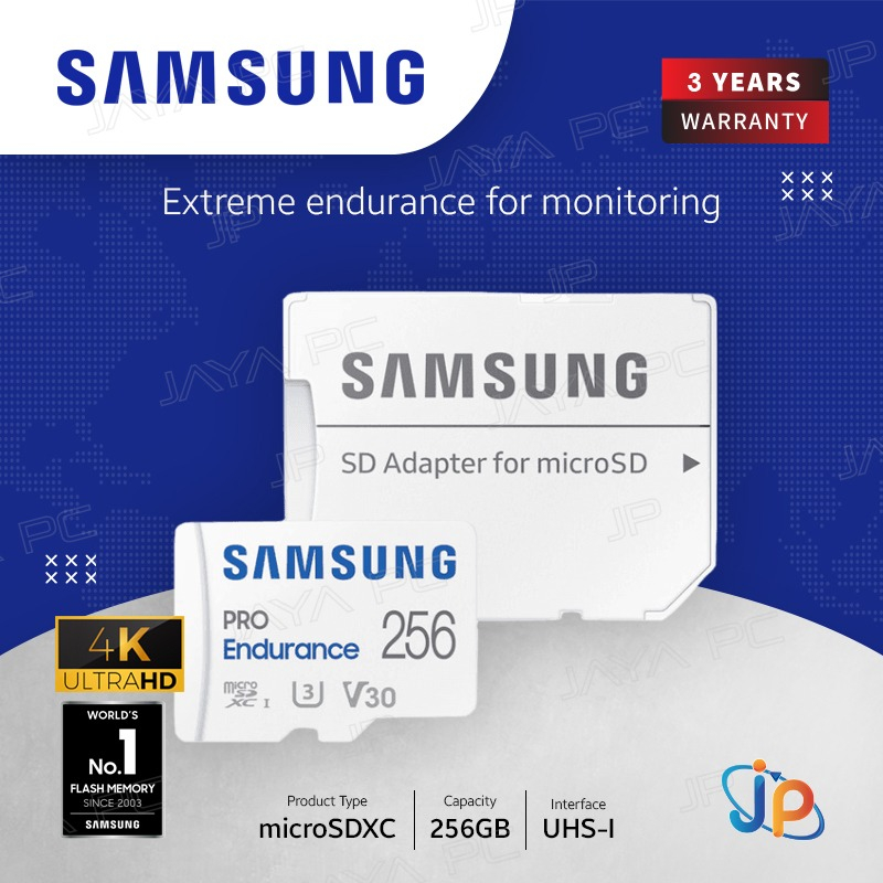Samsung Pro Endurance MicroSDXC 256GB 4K Micro SD+Adapter Shopee