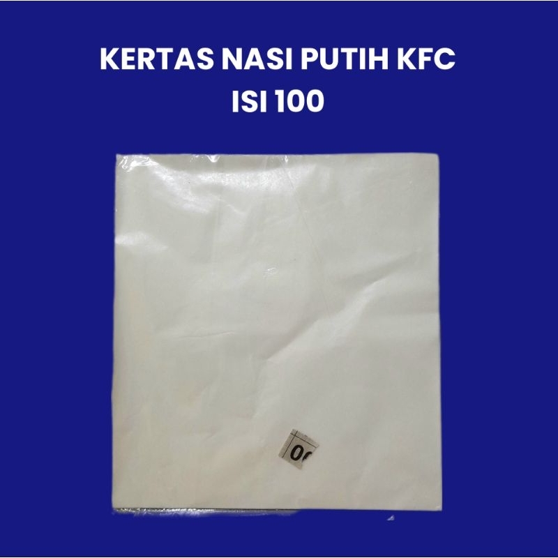 PUTIH Kfc White Rice Wrapping Paper Fill 100 / Non Sticky Rice ...