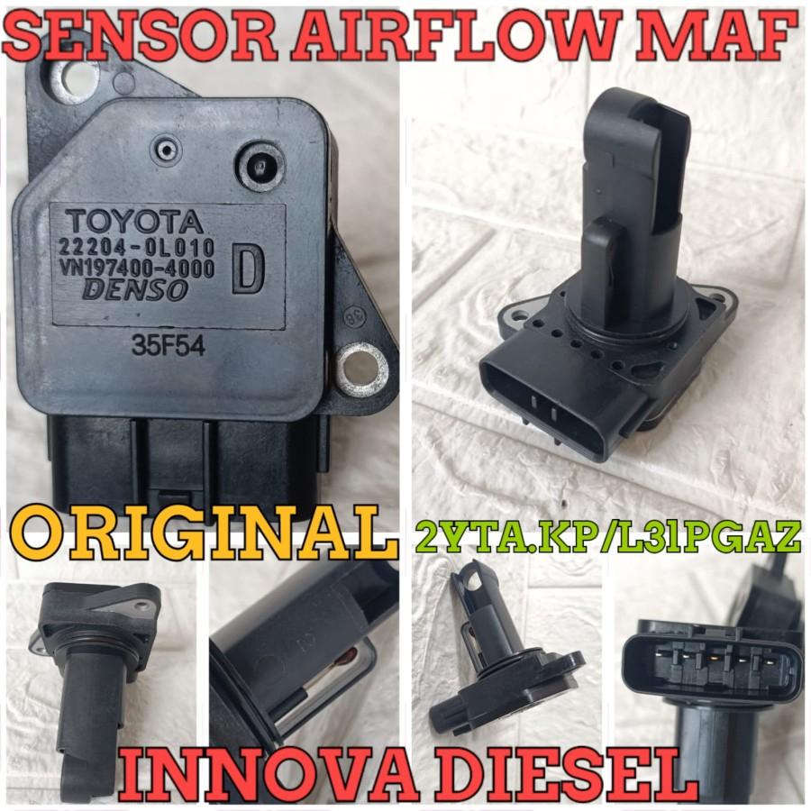 Air FLOW SENSOR MAF HILUX FORTUNER INNOVA DIESEL 2KD 222040L010