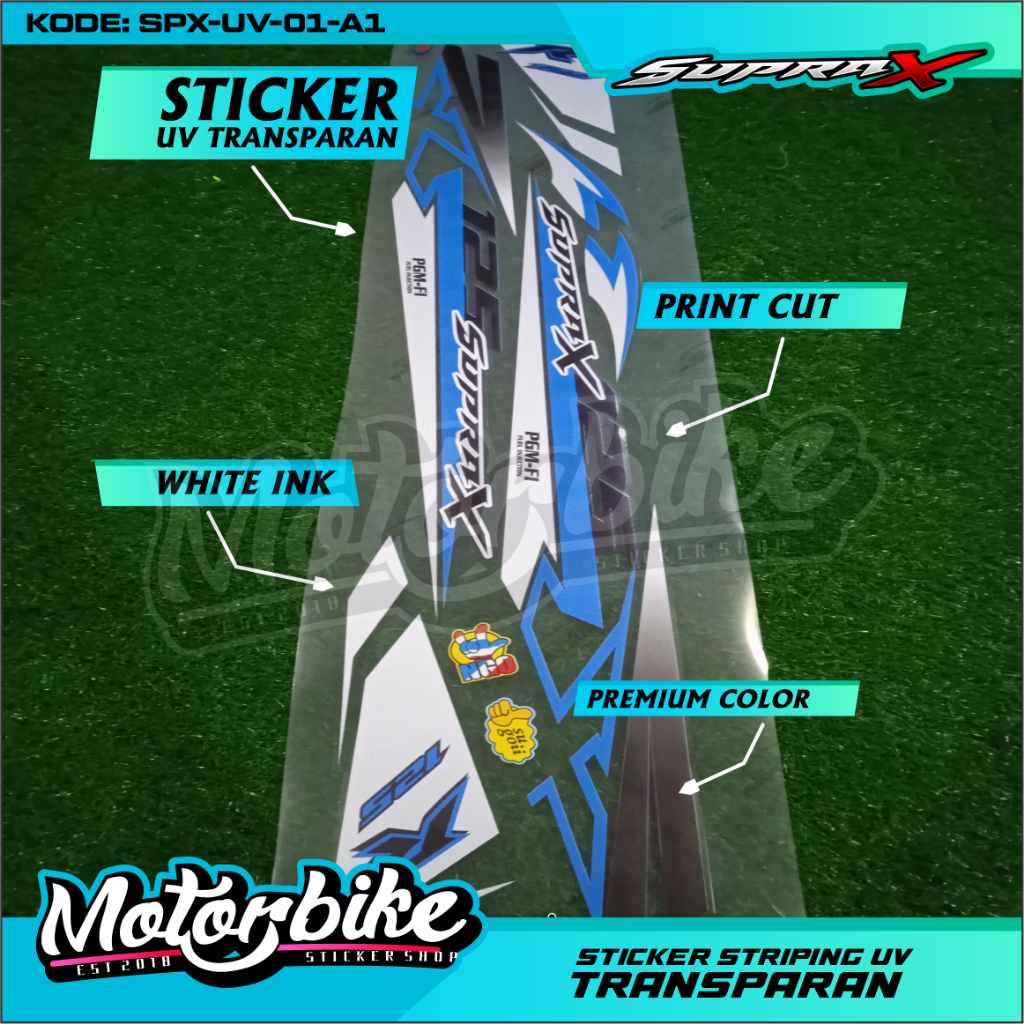 Supra X LIST SIMPLE MOTIF TRANSPARENT UV STRIPING STICKER - CUSTOM ...