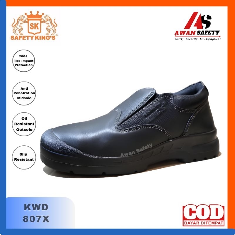 Kings 806X SAFETY Shoes/Genuine Leather Men's SAFETY Shoes Shopee