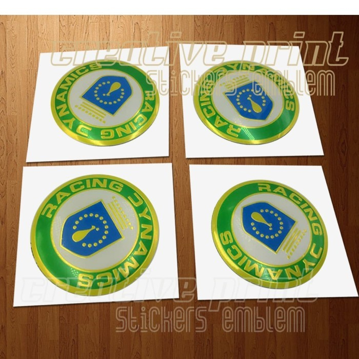Sticker Embossed Lid Hubcap RACING Wheels DINAMICS Big 4pcs | Shopee ...