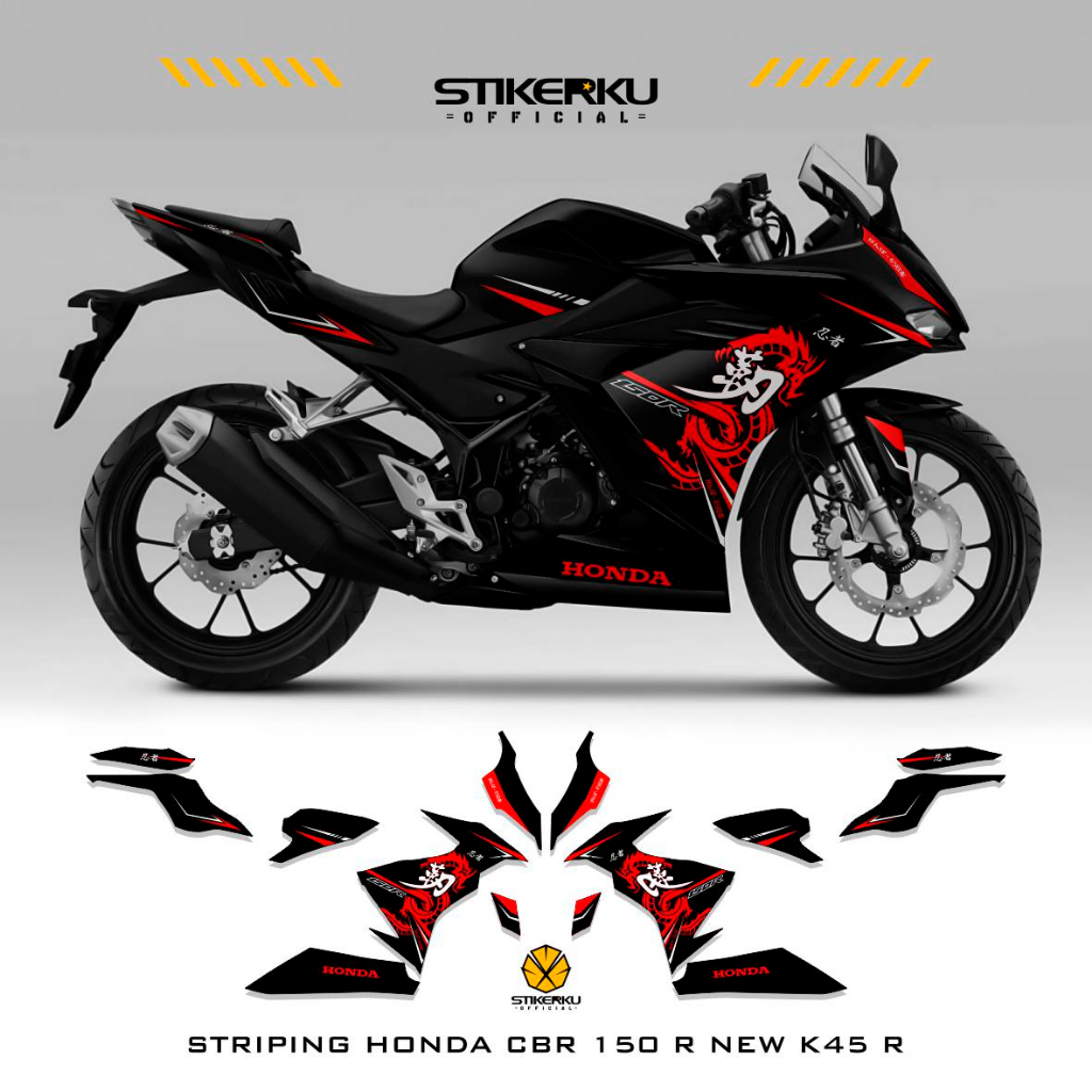 STRIPING CBR150R K45R / MOTIF 6 / CBR 150R / STICKER / MOTORCYCLE ...