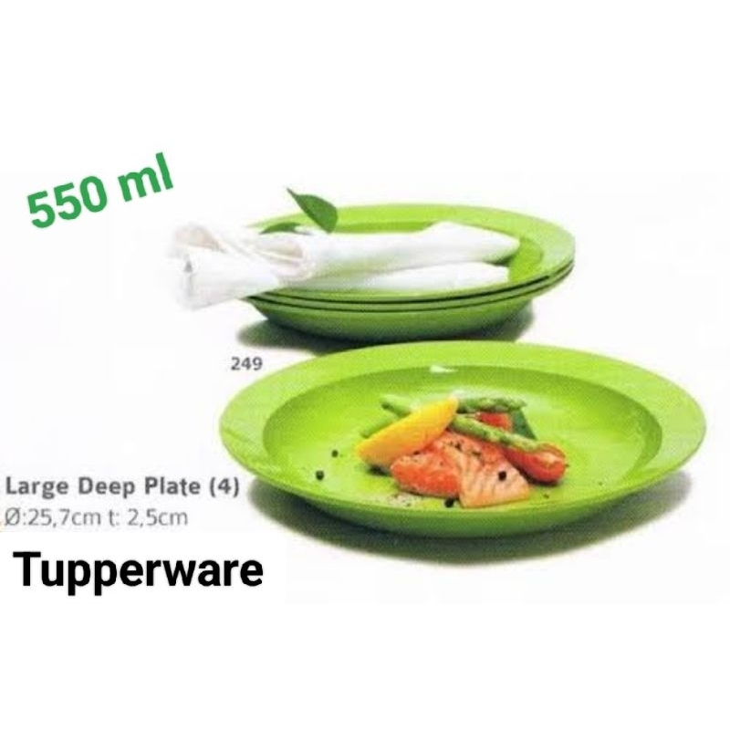 Tupperware Large Deep Plate / Jumbo Plate 550ml | Shopee Malaysia