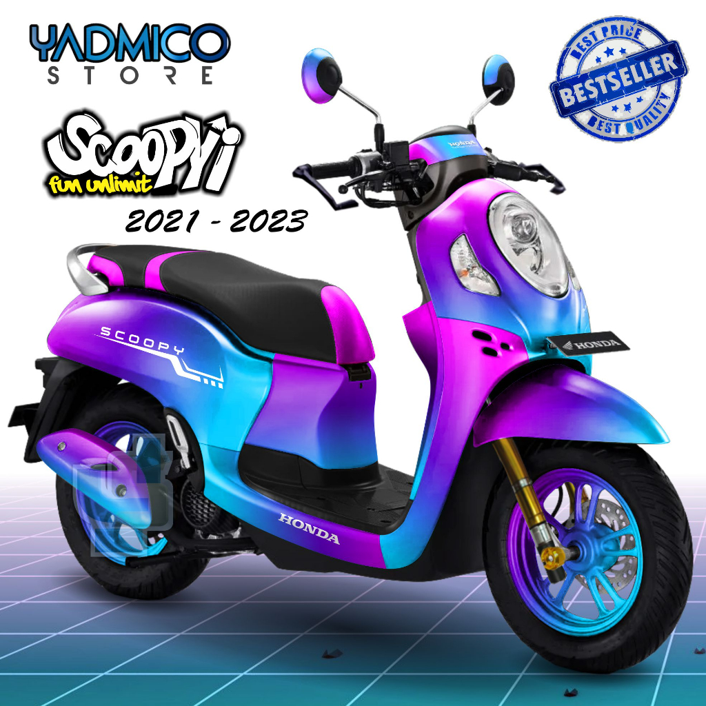Scoopy 2021 Full Body Decal - Scoopy 2022 Full Body Motorcycle Sticker ...