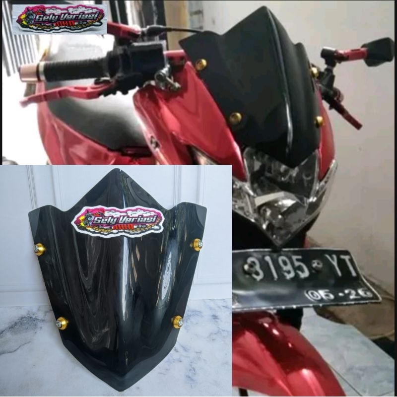 Satria Barong Visor Model Taper Plus Windshield Bolt Satria Barong 