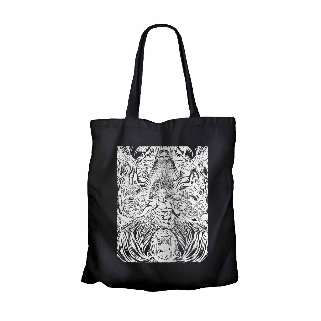 AOT THERUMBLING WHITE anime infinite Tote bag - ATTACK ON TITAN canvas ...