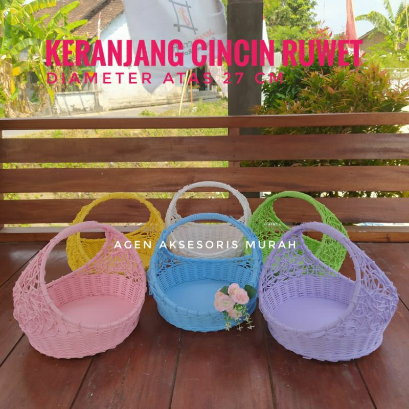 Rattan Basket - Ruwet Ring Basket Color Diameter 27 cm | Shopee Malaysia
