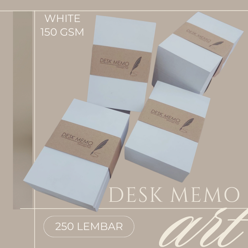 PUTIH Memo Paper Desk/Desk Memo Paper/NOTEPAD Plain White Color Without ...