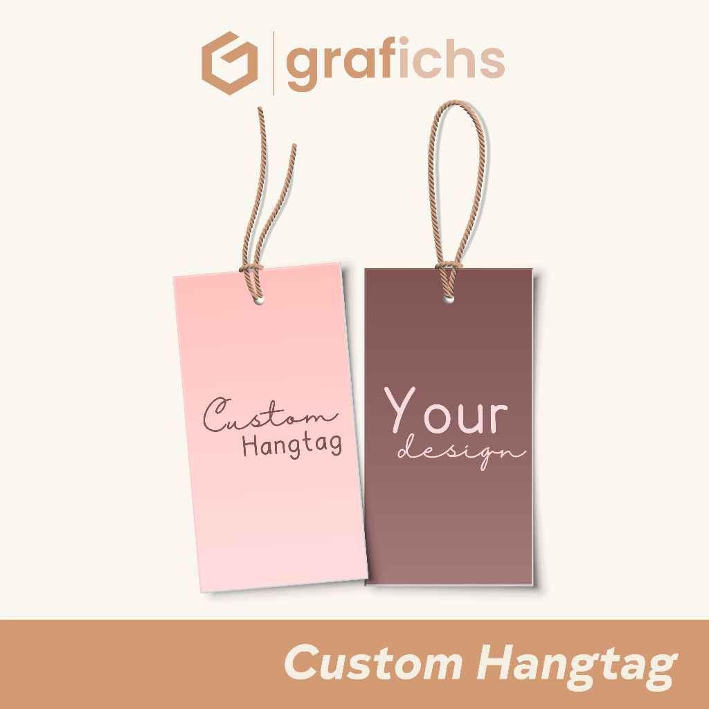 Hang Tag Custom Size Label Brand Free Template Minimalist Design by