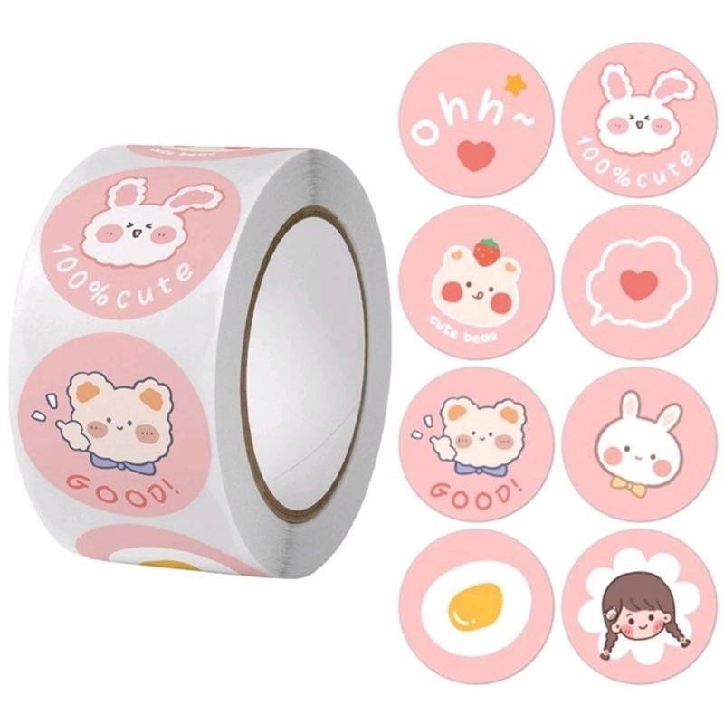 1pcs Sticker Buttonscarves Round Sticker Packaging Sticker