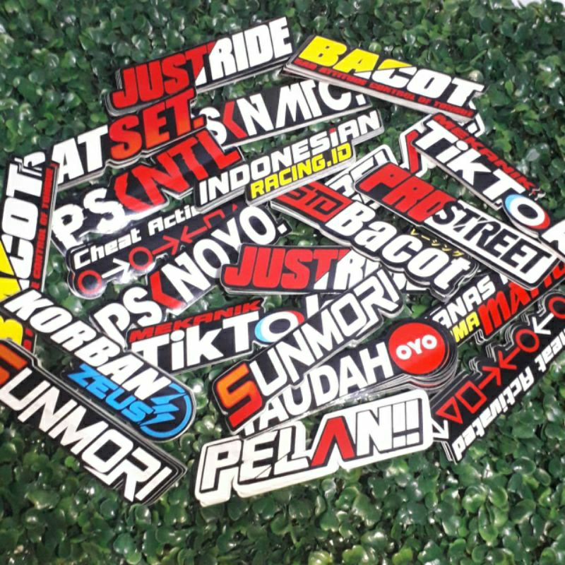 Racing Words Stickers, Viral Stickers, Wholesale Unique Stickers 