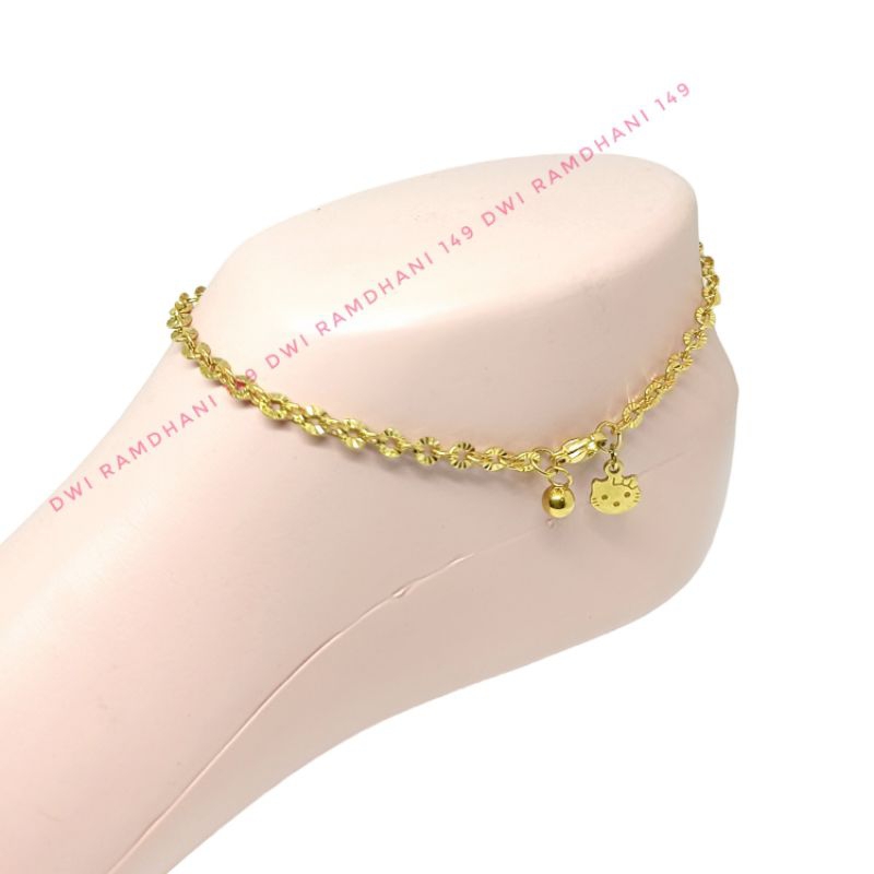 Original Hello Kitty Titanium Pendulum Anklet Shopee Malaysia