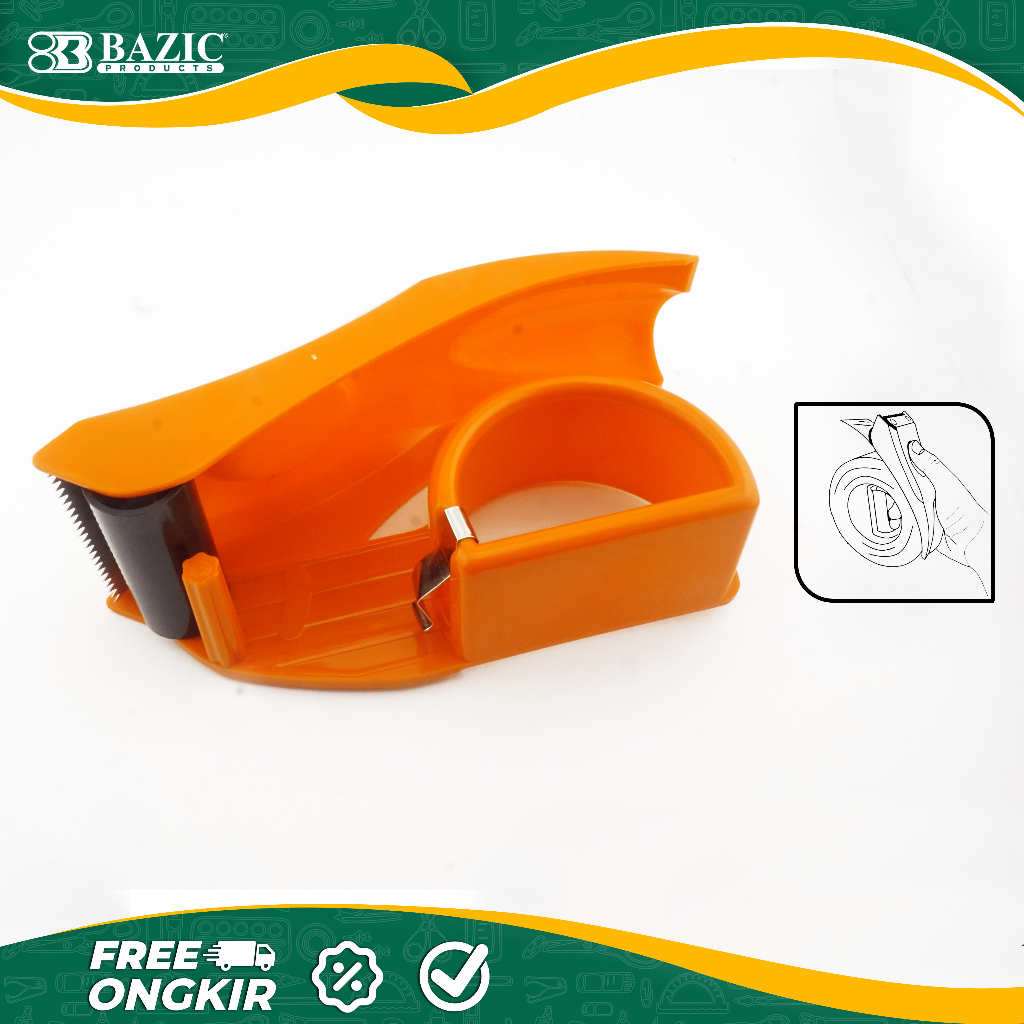 Bazic OPP Tape Cutter Plastic Duct Tape Dispenser Shopee Malaysia