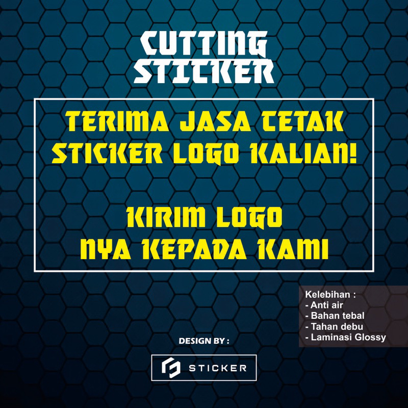 Print LOGO CUTTING STICKER | On SHOPEE | For MOTORCYCLES | Waterproof ...