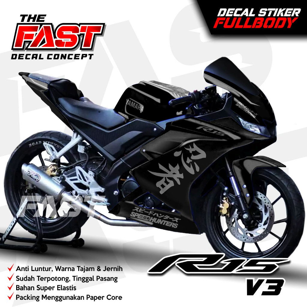 Decal R15 V3 Full Body Sticker R15 V3 Full Body Dekal R15 V3 Japan ...