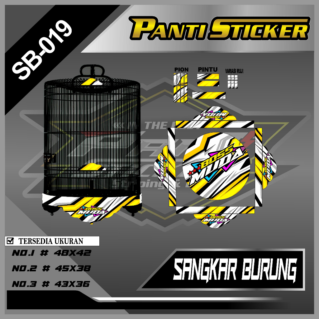 Image showcasing Sticker [NEW] Decal Magpie Bird Cage Fighter Single Fighter - Best ...