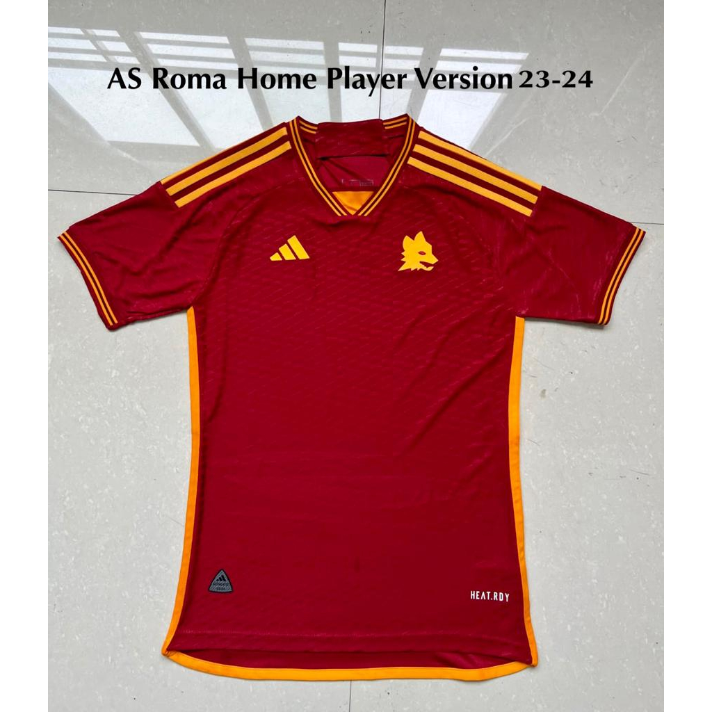 Jersey Soccer Roma Home Player Issue 2023 2024 Player Version Heatrdy