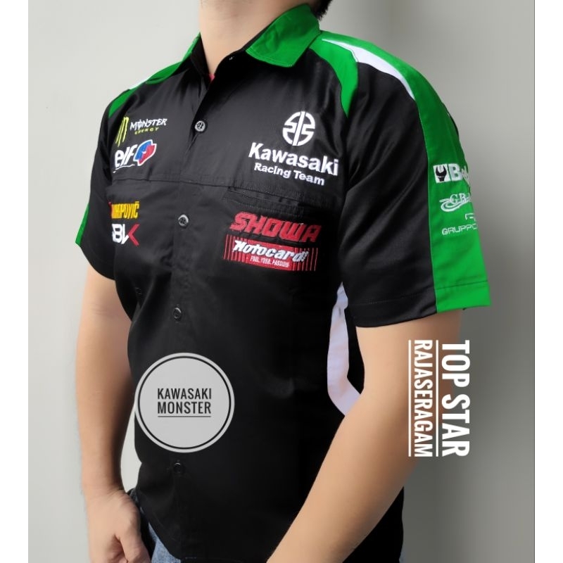 KAWASAKI KEMEJA Uniform Shirt Moto GP Trail Community ...