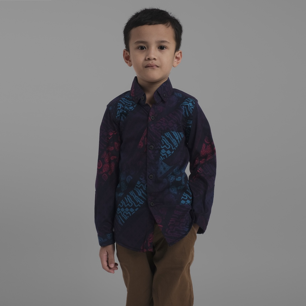 KEMEJA Batik Gradation Slim Fit Long Sleeve | Streach Long Batik | Men ...