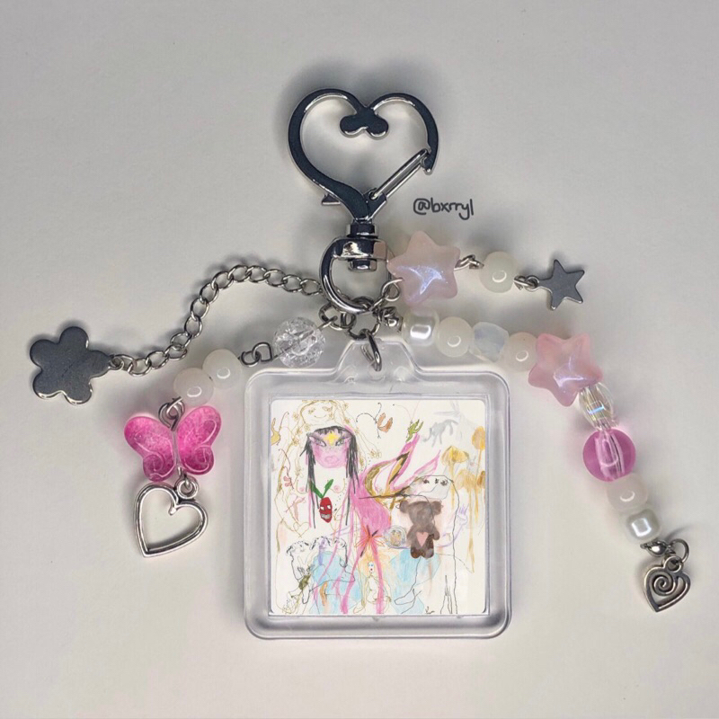 Beaded keychain | Keychain frame | Bxrryl Studio | Shopee Malaysia