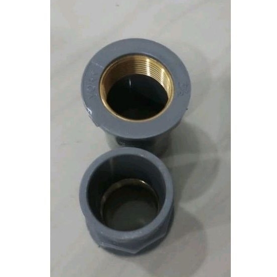 1/2x3/4 Brass Thread pvc Socket Fittings 3/4x1/2 Brass Thread Pipe