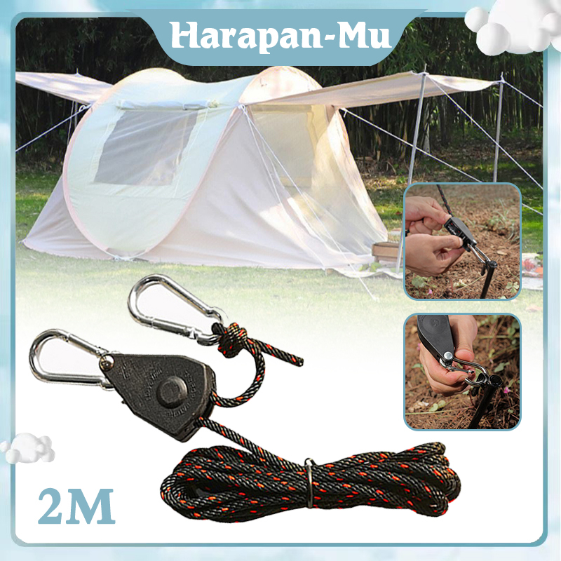 TENDA 2m Long Tent Rope Camping Tent Rope Adjustable Flysheet Rope ...