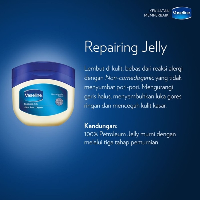 Vaseline Petroleum Jelly Repairing Jelly, Original Damaged Skin 50ml