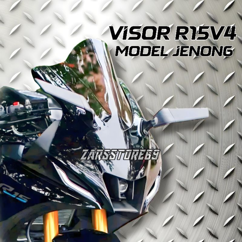 HITAM Windshield Yamaha R15 V4 Jenong Model Clear Riben and Solid Black ...