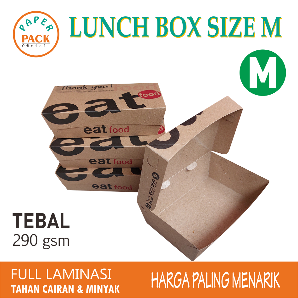 Dus M PRINTED CHOCOLATE eat /food box/paperlunchbox/take away/paper box ...