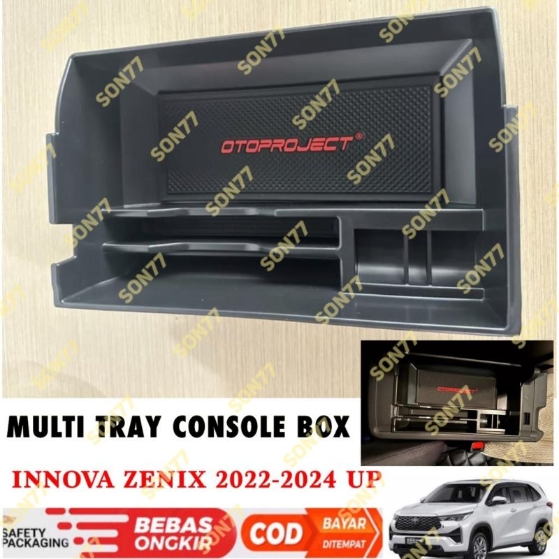 HITAM Innova Zenix Car Multi Tray Console 2022 2024 2025 Black | Shopee ...