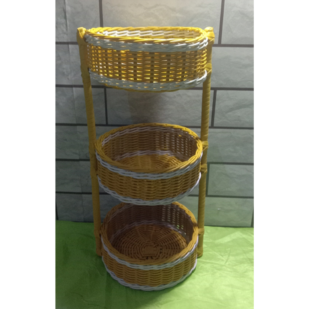 PUTIH Stacking 3 Onion Places Egg Holder Multipurpose Place Stacking