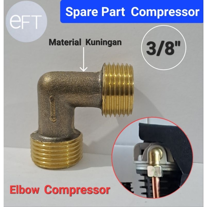 Compressor pipe connection Elbow 3/8