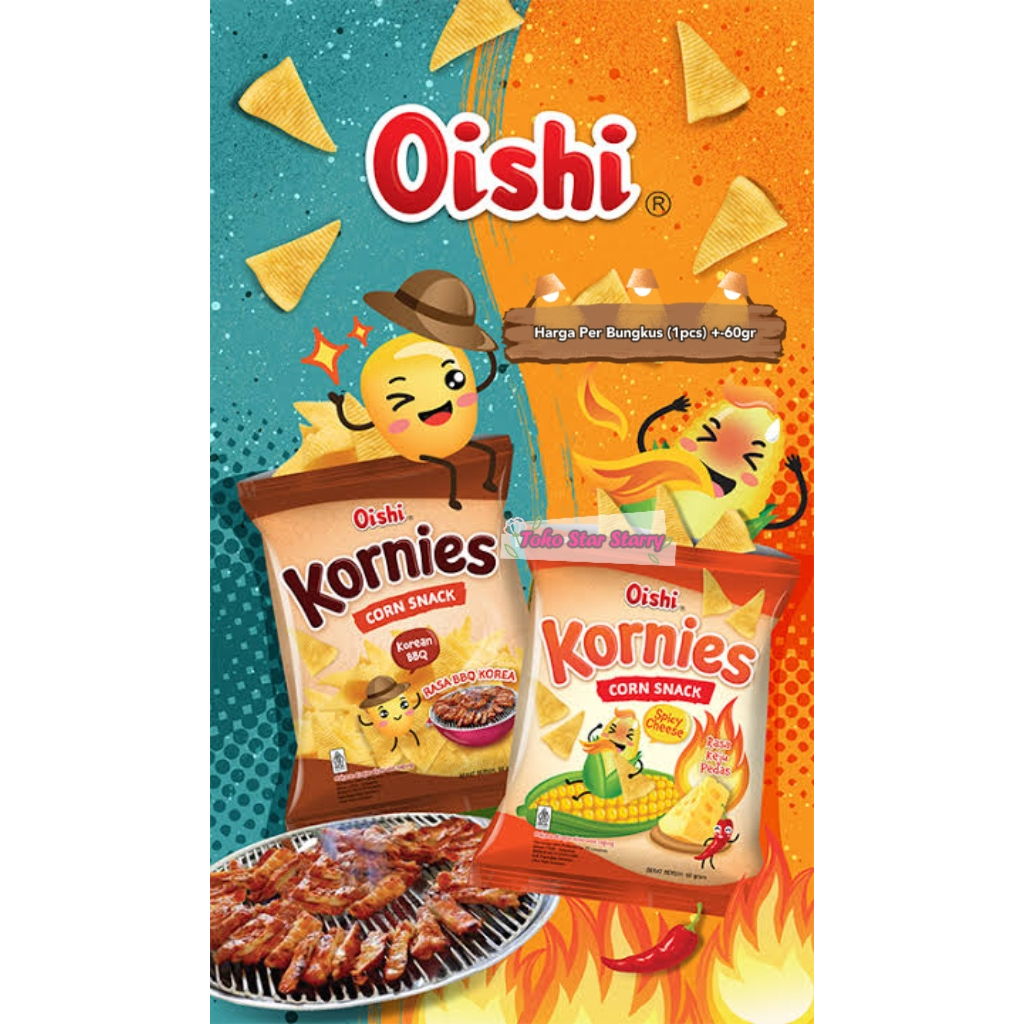 [Per Pack] Oishi Kornies 60gr Halal Viral snack BPOM Halal MUI snack ...