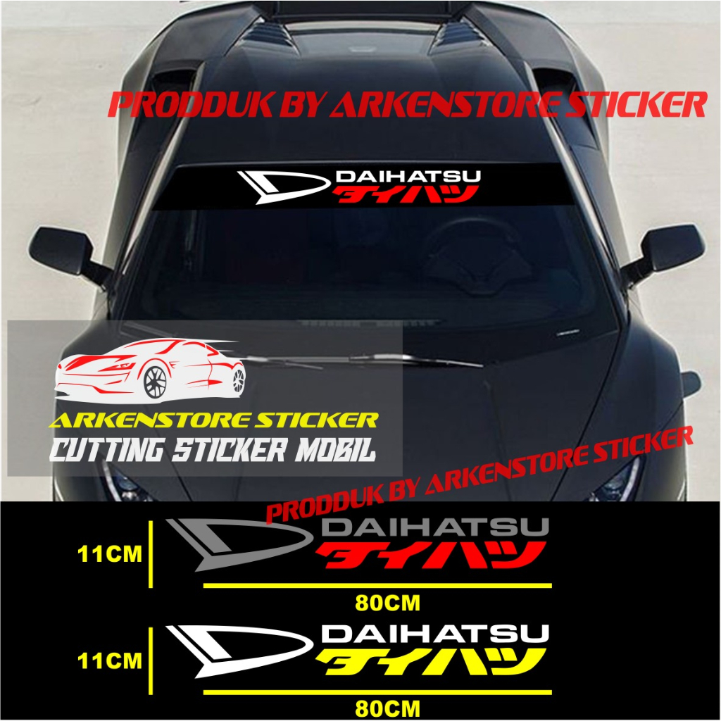 Daihatsu kanji Car Glass sticker cutting Car Glass sticker daihatsu